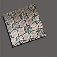 Etch diamond snow red copper stainless steel sheet