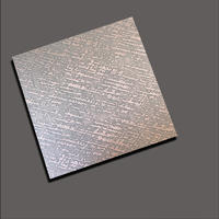 Stainless steel etch plate etched cloth with red bronze