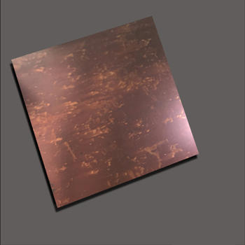 Decorative color plate  red copper vintage to make old