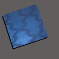 Stainless steel decorative color plate with apphire blue mirror laser