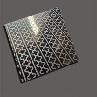 Lattice pattern etching stainless steel for elevator